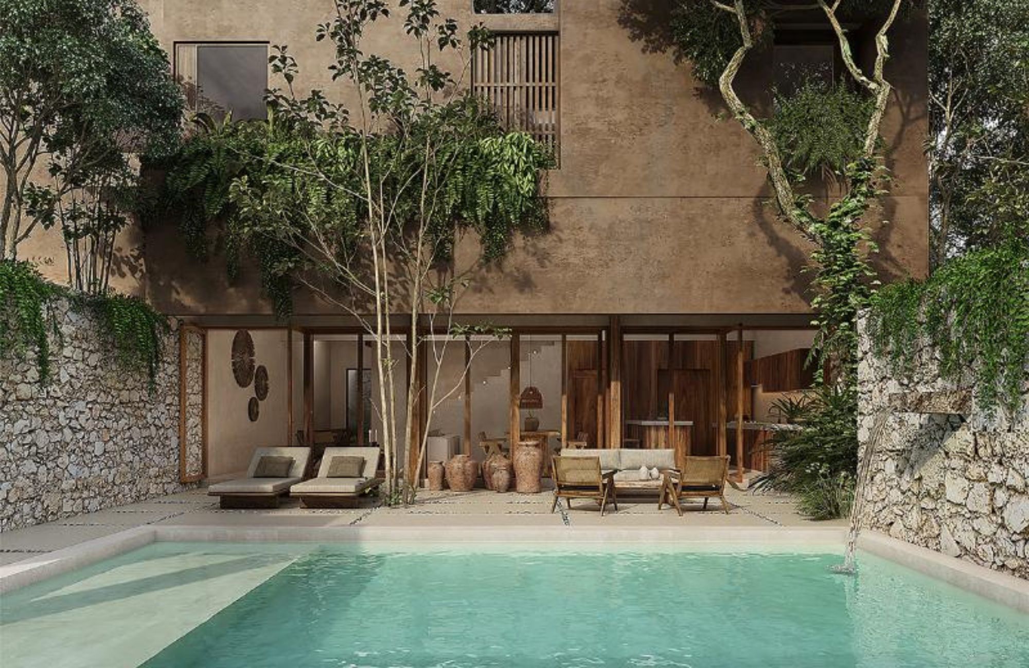 Villa de 4 recamaras, alberca privada, acabados de lujo, cuarto en planta baja, pre-construccion en venta aldea Zama, Tulum.