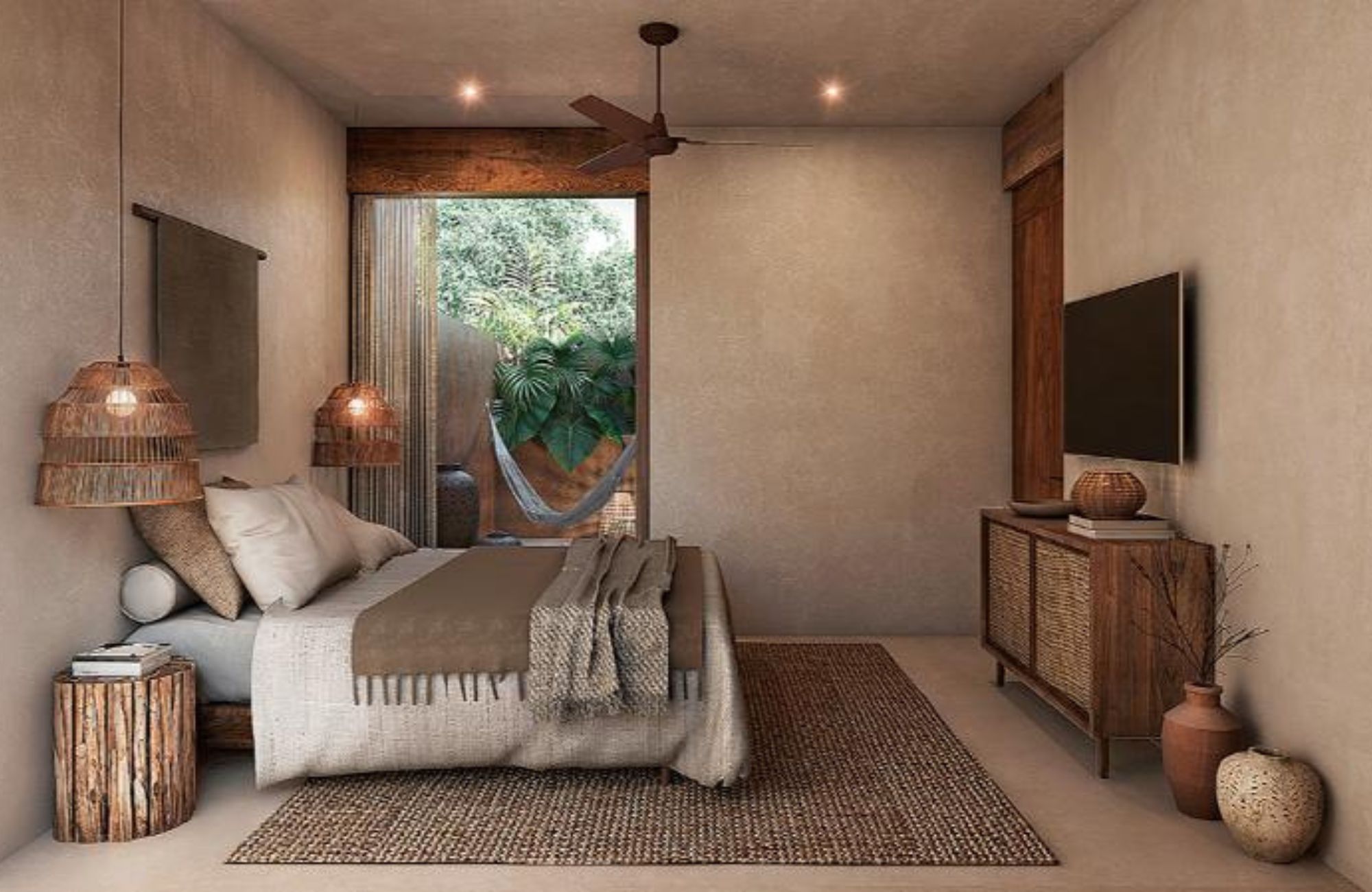 Villa de 4 recamaras, alberca privada, acabados de lujo, cuarto en planta baja, pre-construccion en venta aldea Zama, Tulum.