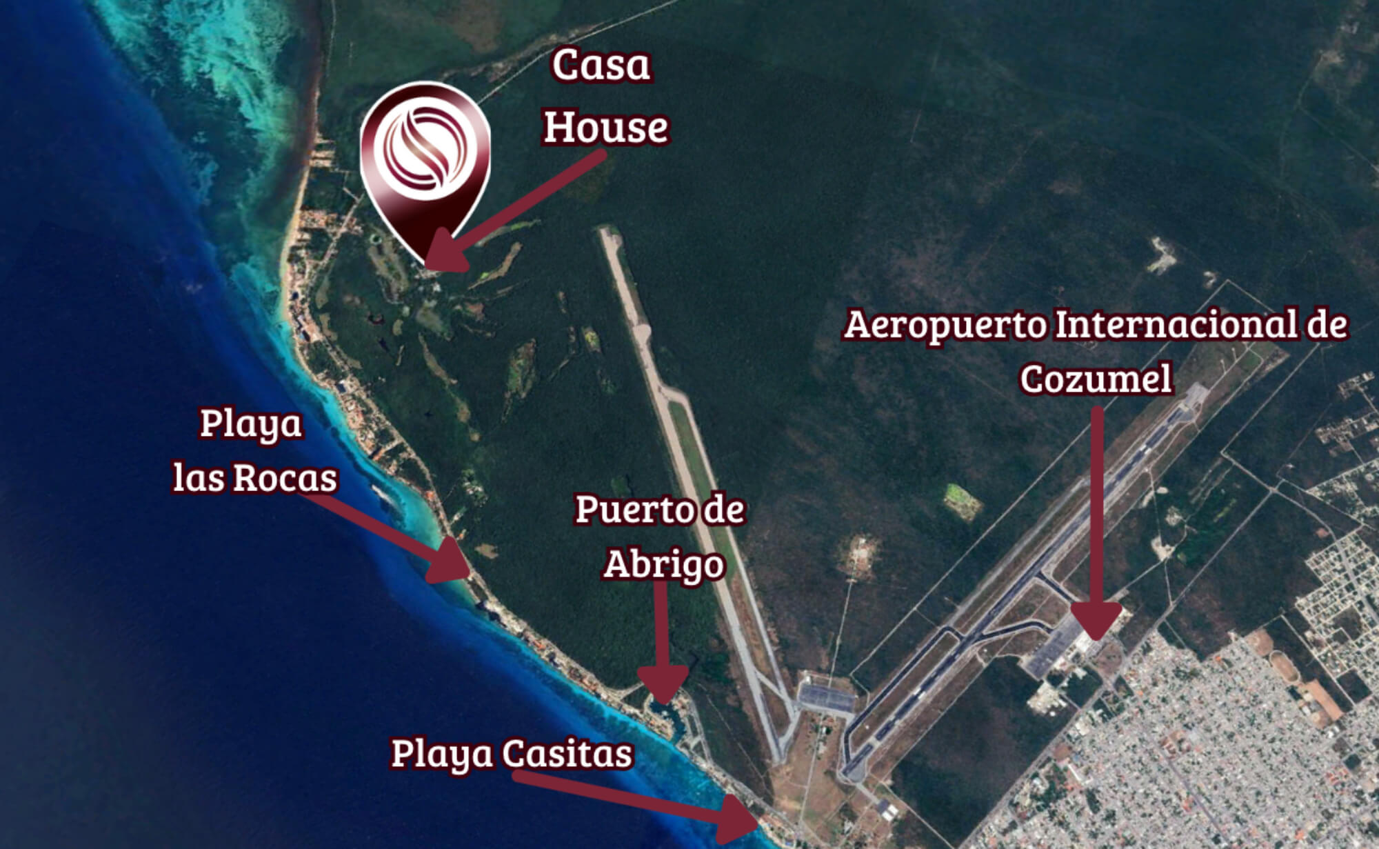 House with private pool, rooftop, double-height window, pre-construction, for sale in Country Club, Cozumel.