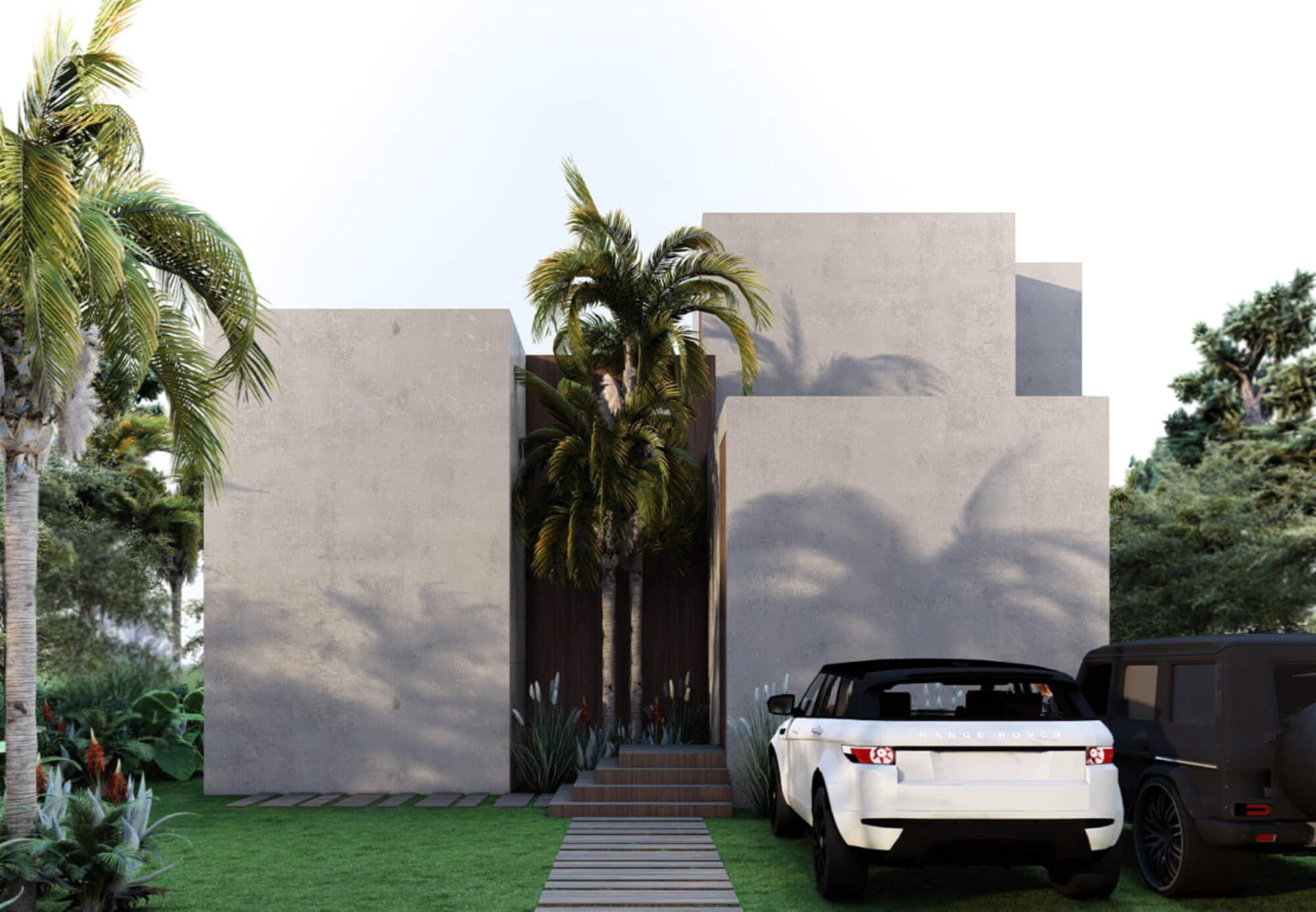 House with private pool, rooftop, double-height window, pre-construction, for sale in Country Club, Cozumel.