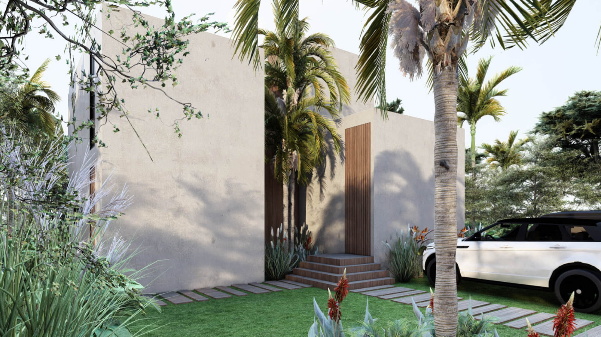 House with private pool, rooftop, double-height window, pre-construction, for sale in Country Club, Cozumel.