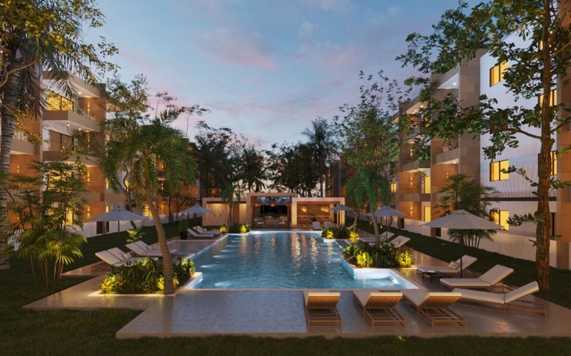 Casa con alberca com&uacute;n, Pre-construcci&oacute;n, Selvanova, Playa del Carmen &nbsp;