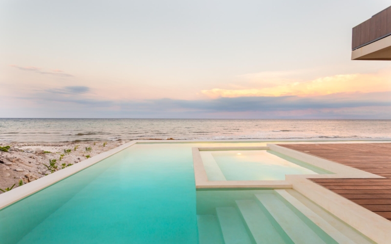 Condo with private pool, beach access, beach club, oceanview amenities, for sale, Tankah, Tulum.