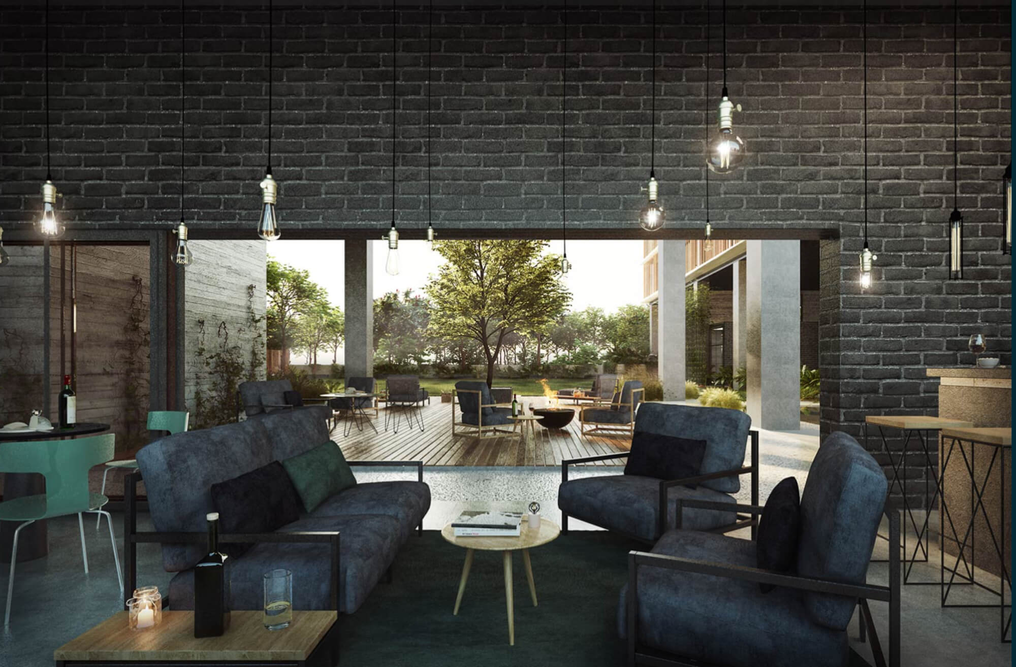 Condo with garden, private terrace, gym, indoor pool, La Vista, for sale, Queretaro.