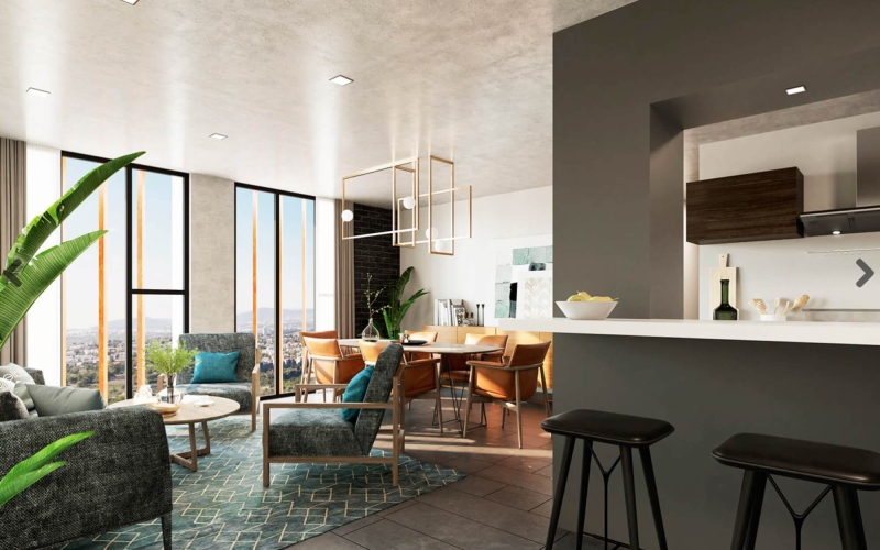 Condominium with indoor pool, Padel Court, pet zone, for sale, San Jeronimo Fractionation, Queretaro.