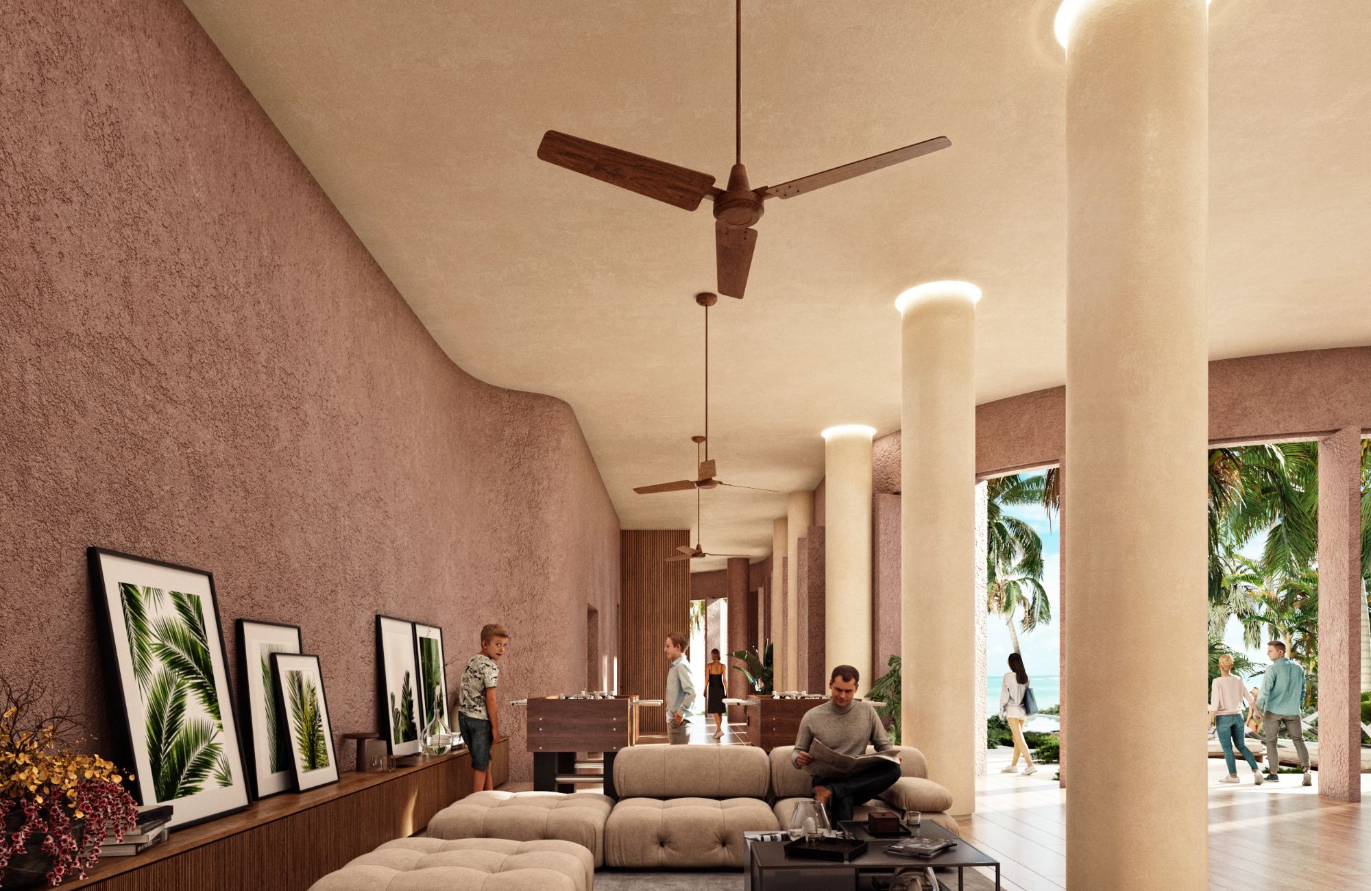 Condo with a pool by the sea and terrace, for sale in San Crisanto, Yucatan.