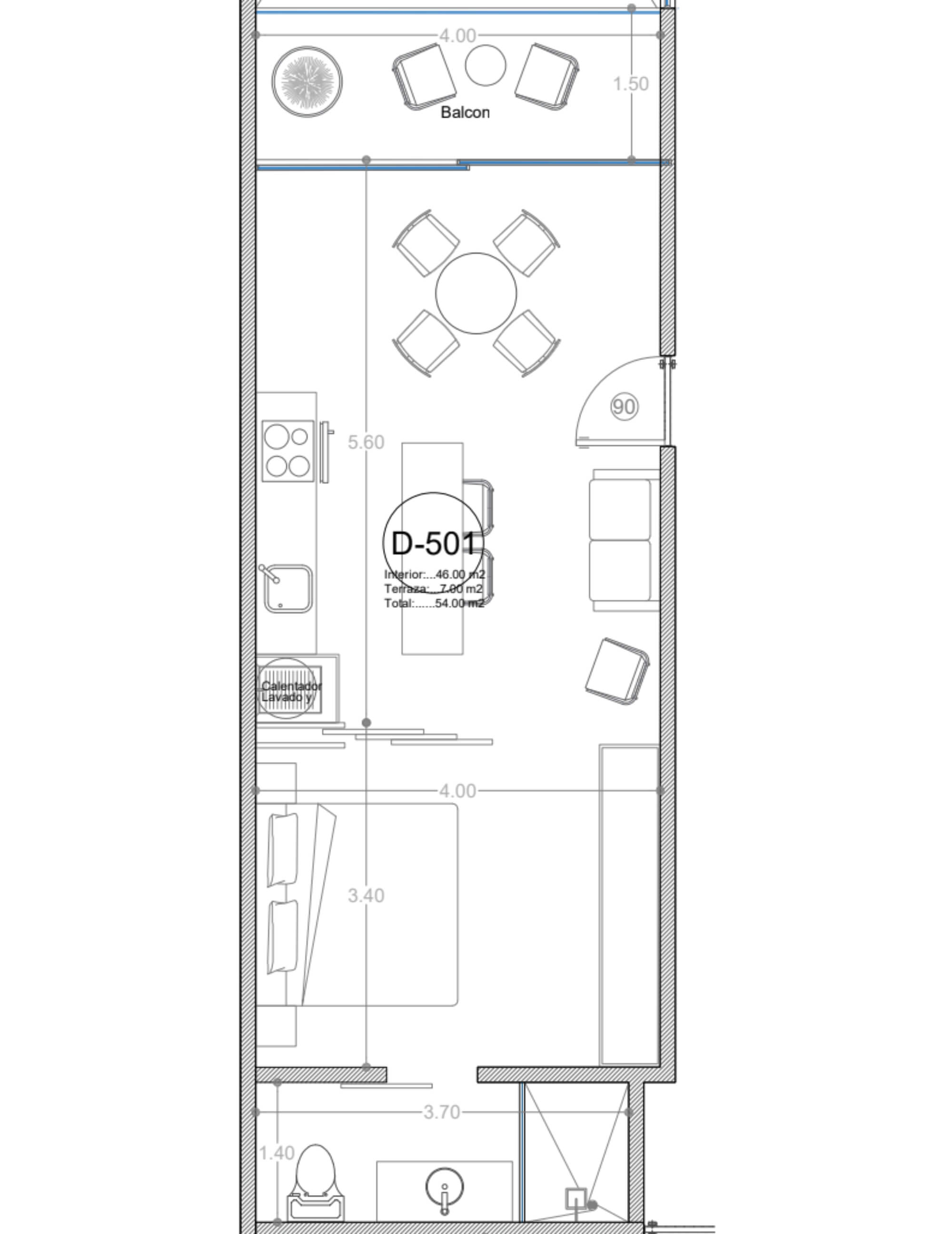 Studio with Common Rooftop for Sale, Downtown, Playa del Carmen