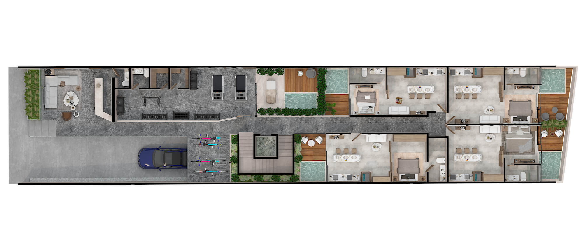 Turn-Key Studio with Ocean View Rooftop, Prime Downtown Playa del Carmen