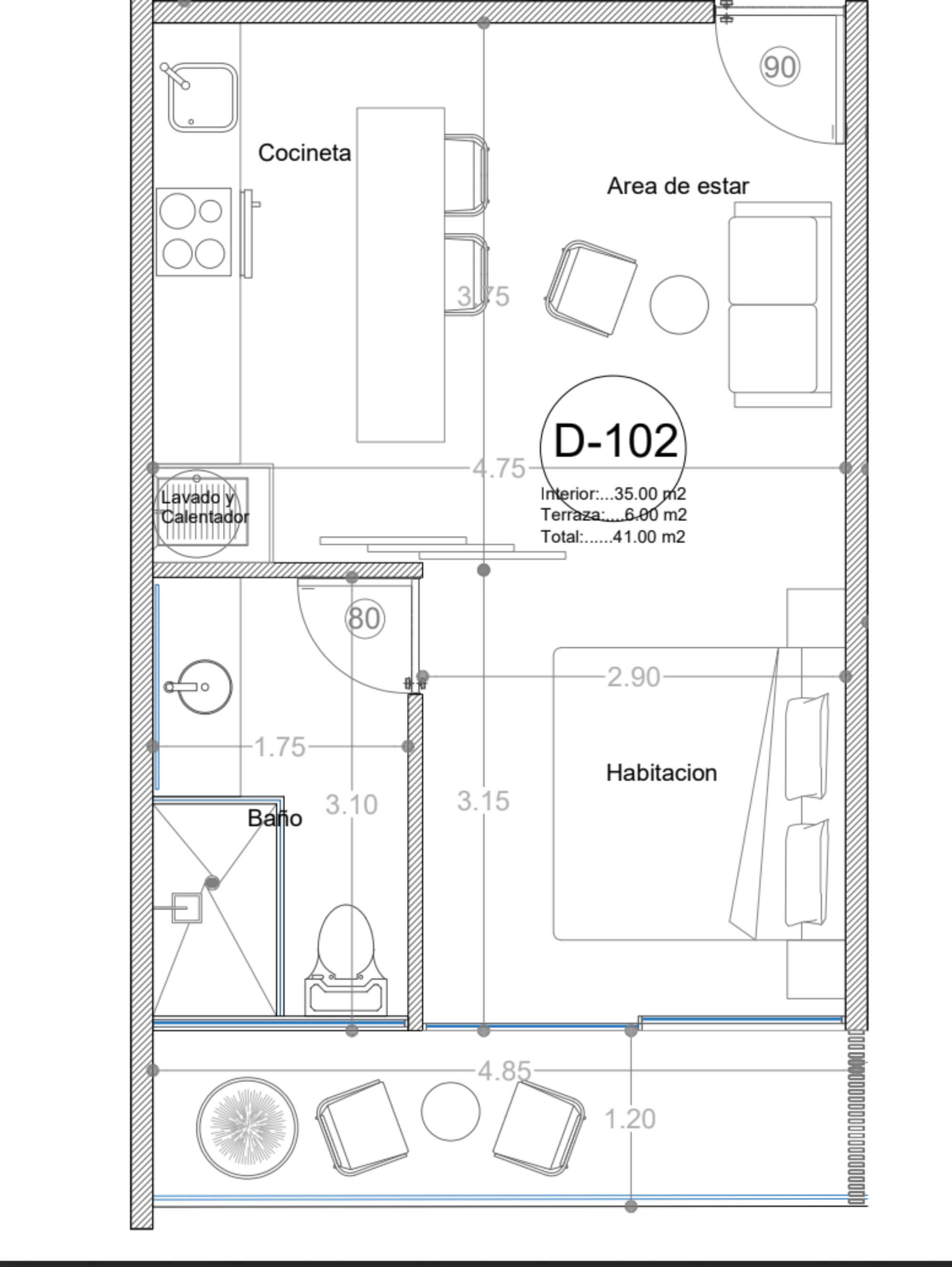 Turn-Key Studio with Ocean View Rooftop, Prime Downtown Playa del Carmen