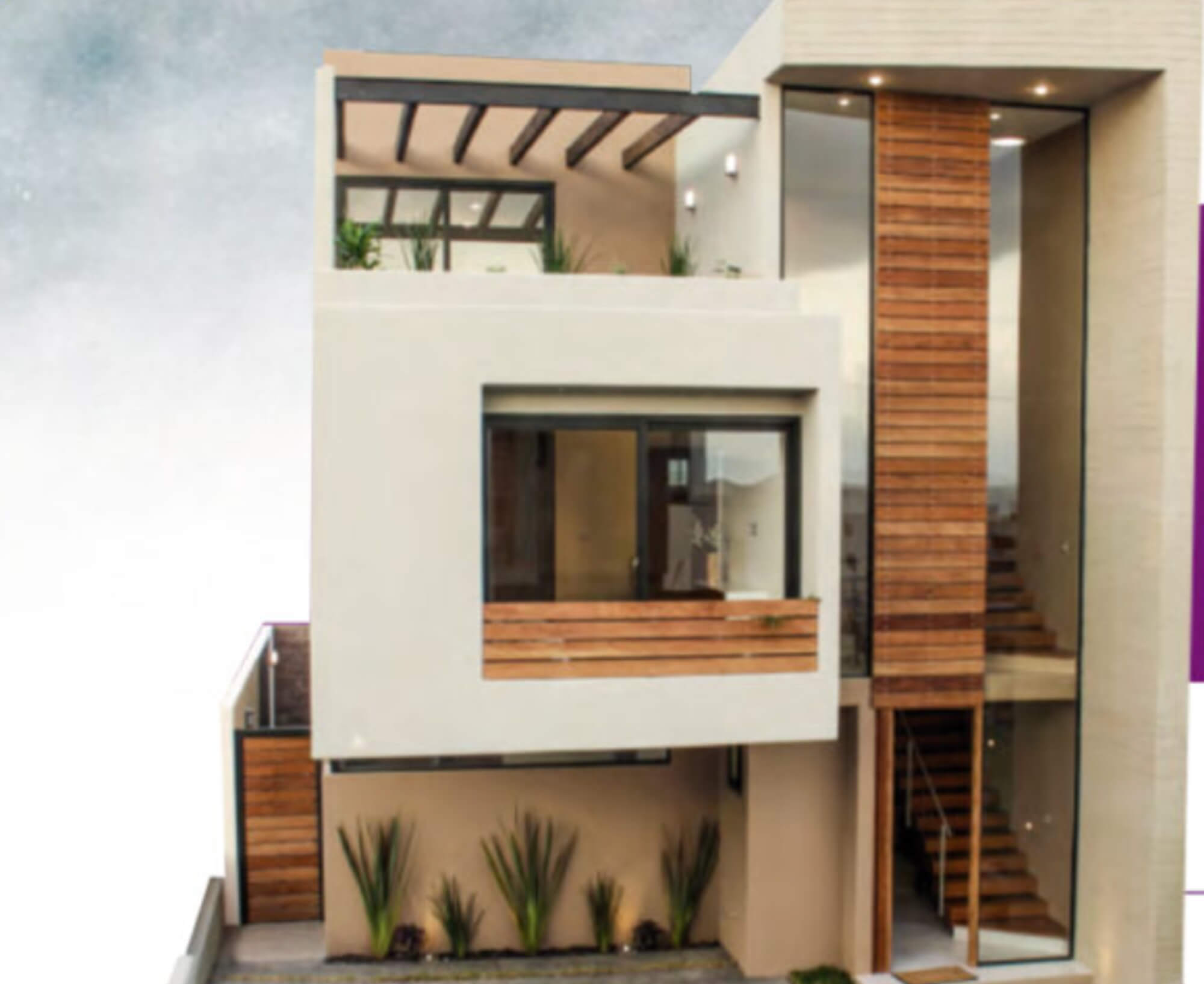 House with garden and rooftop, large spaces, pre-construction, Zibata for sale, Queretaro.