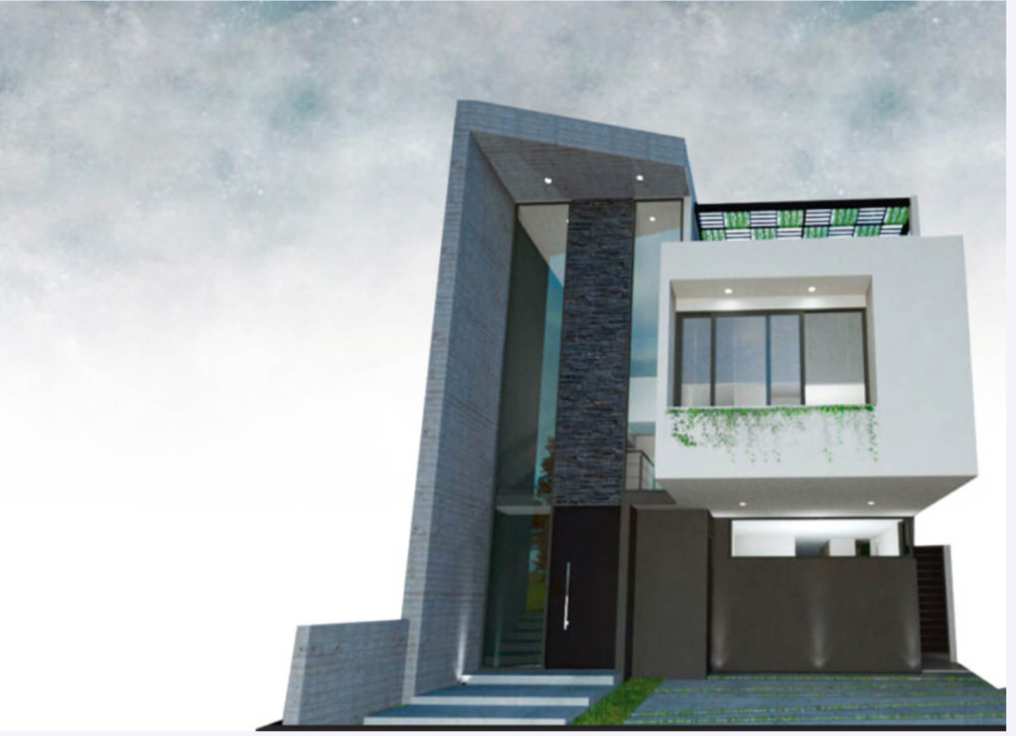 House with garden and rooftop, large spaces, pre-construction, Zibata for sale, Queretaro.