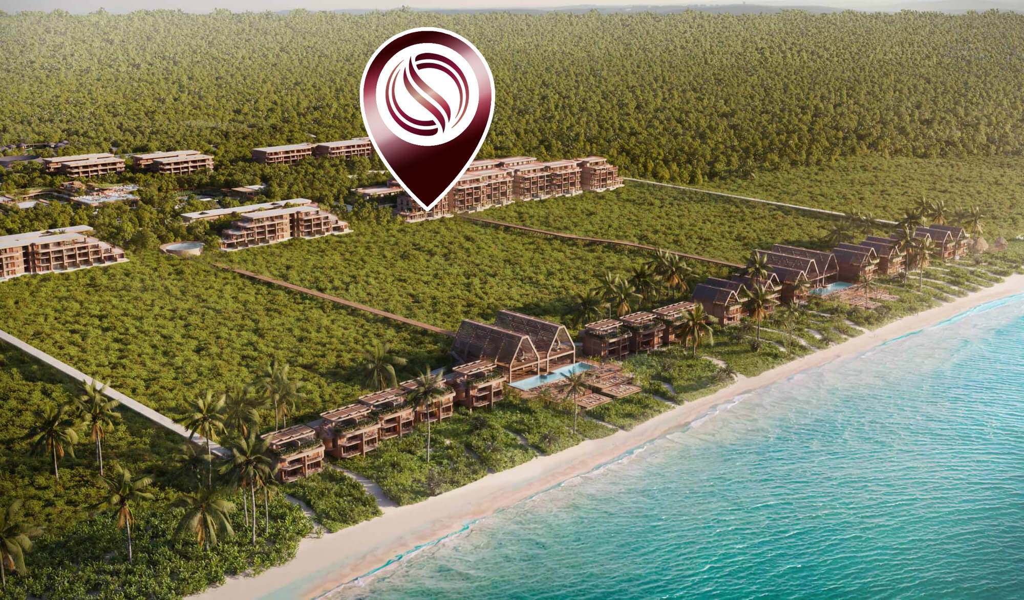 Exclusive condominium, beach club, golf course, for sale, Playa del Carmen