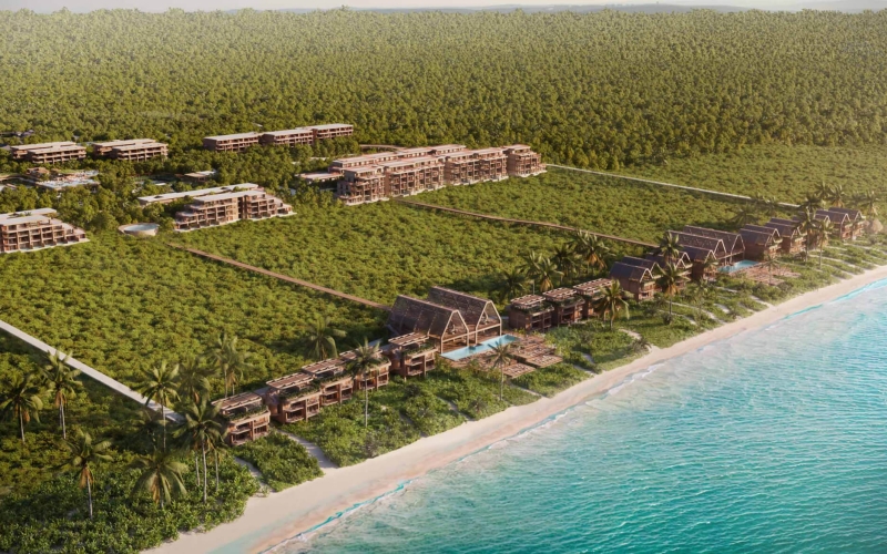 Oceanfront villa, in luxury hotel, exclusive amenities in Punta Venado, Playa del Carmen.