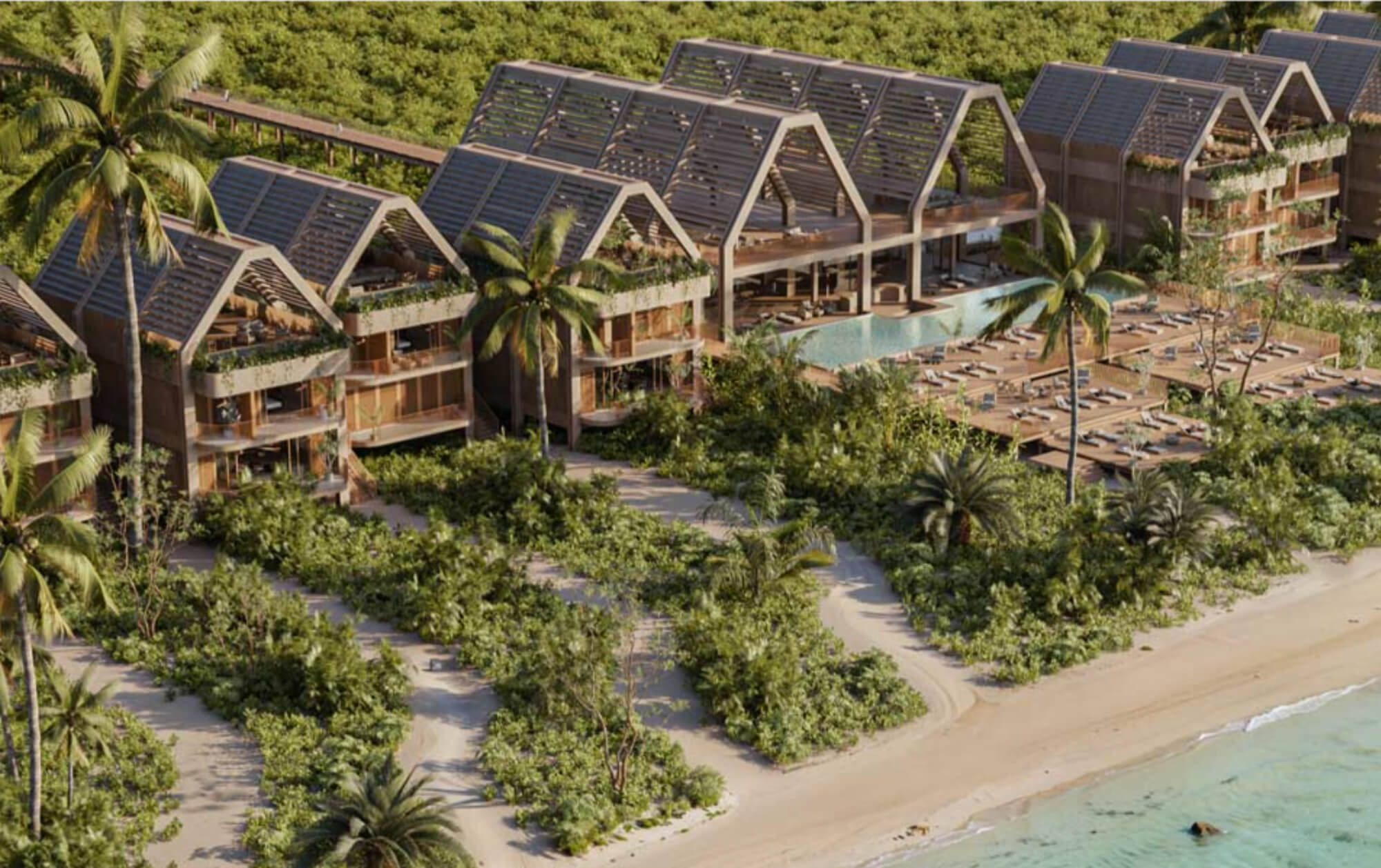 Oceanfront villa, in luxury hotel, exclusive amenities in Punta Venado, Playa del Carmen.