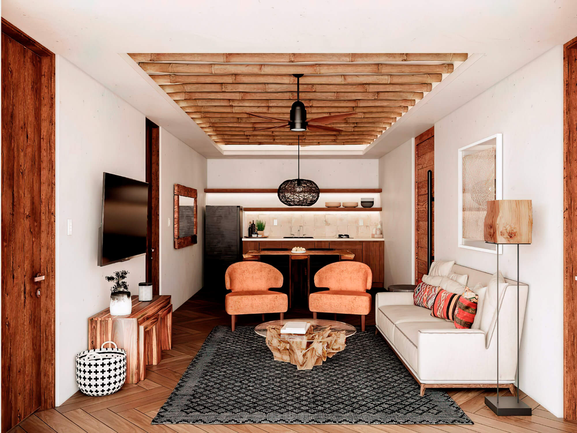 Departamento con alberca privada lock off, alberca climatizada, gym y area de yoga, cafeteria en aldea zama venta.