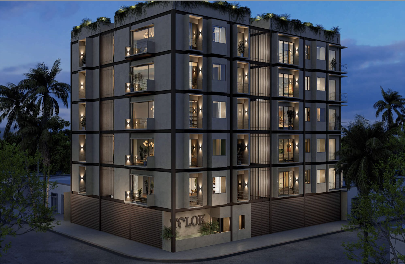 Rooftop with ocean view pool, 3 bedroom condo for sale in Cozumel