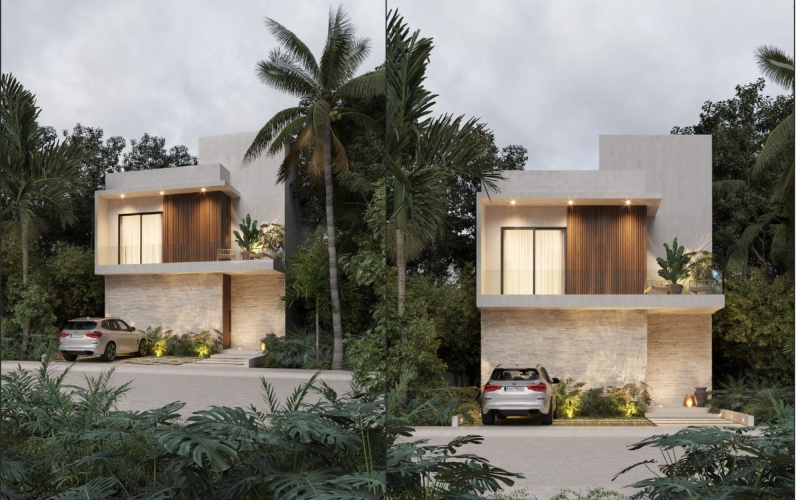 House with garden, terrace and clubhouse with amenities, for sale, Mayakoba, Playa del Carmen.