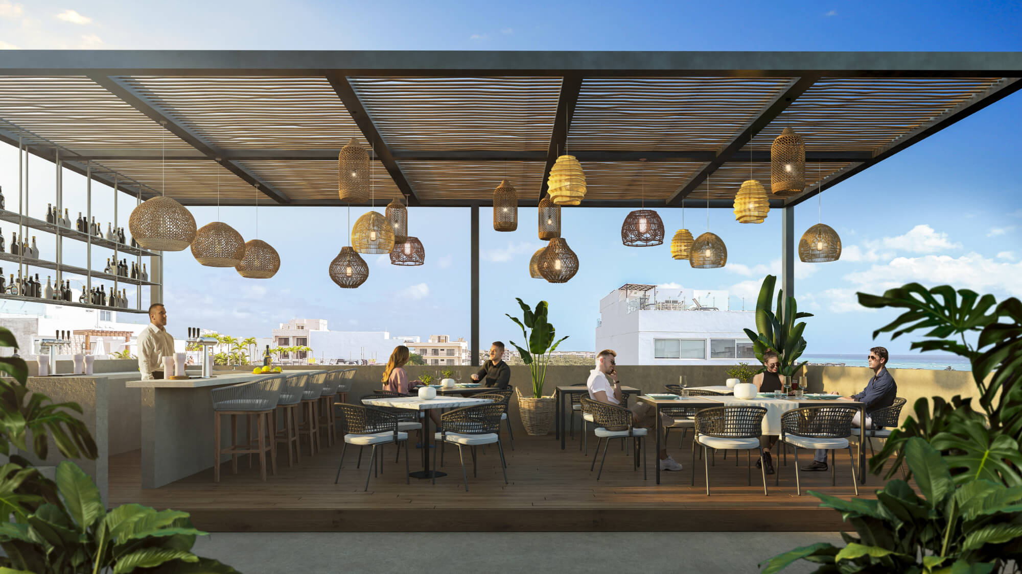 Apartment with pool, pet park for sale in Playacar, Playa del Carmen.