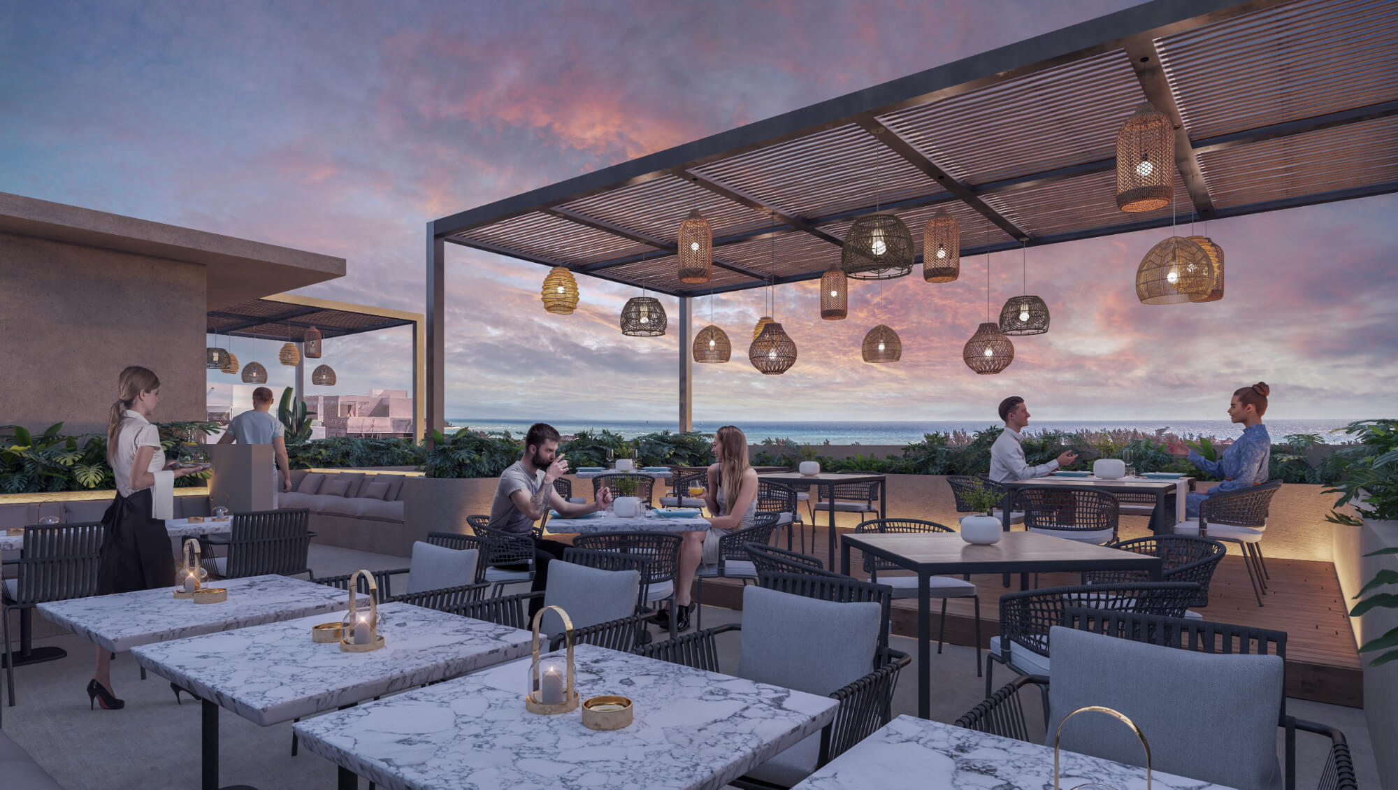 Apartment with pool, pet park for sale in Playacar, Playa del Carmen.