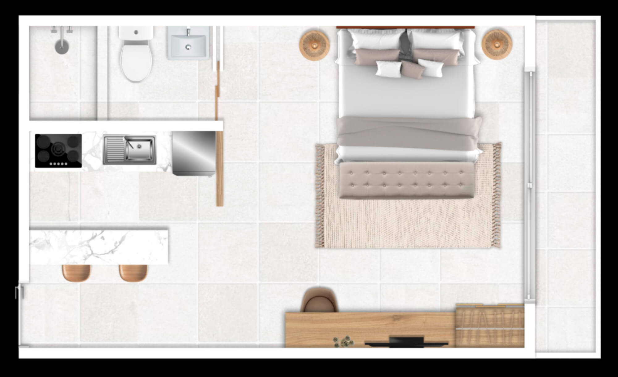 Apartment with pool, pet park for sale in Playacar, Playa del Carmen.