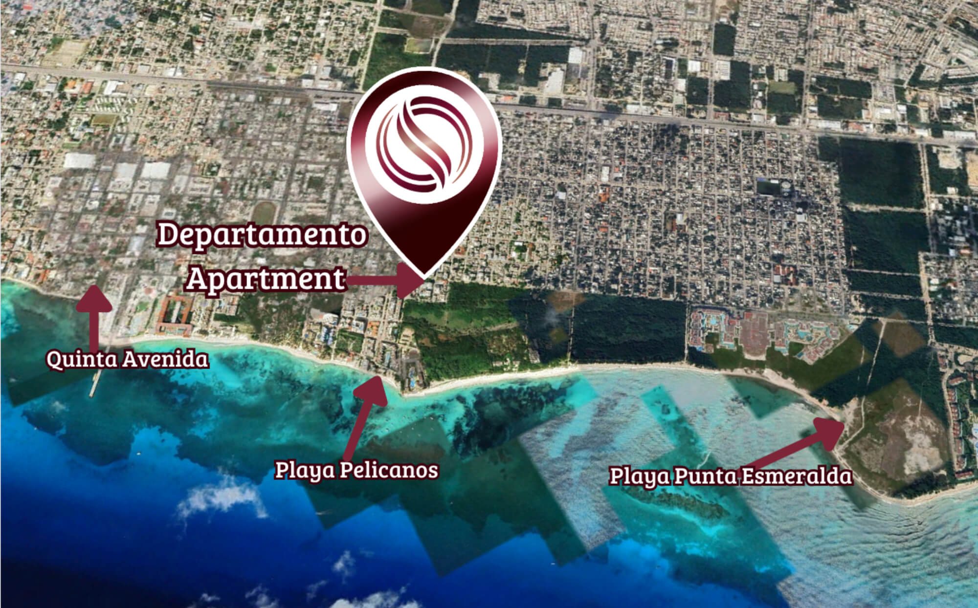 Condo with 3 pools, roof top terrace with 6 Jacuzzis, barbecue area, terrace with bar, in Lagunas de Ciudad Mayakoba for sale.