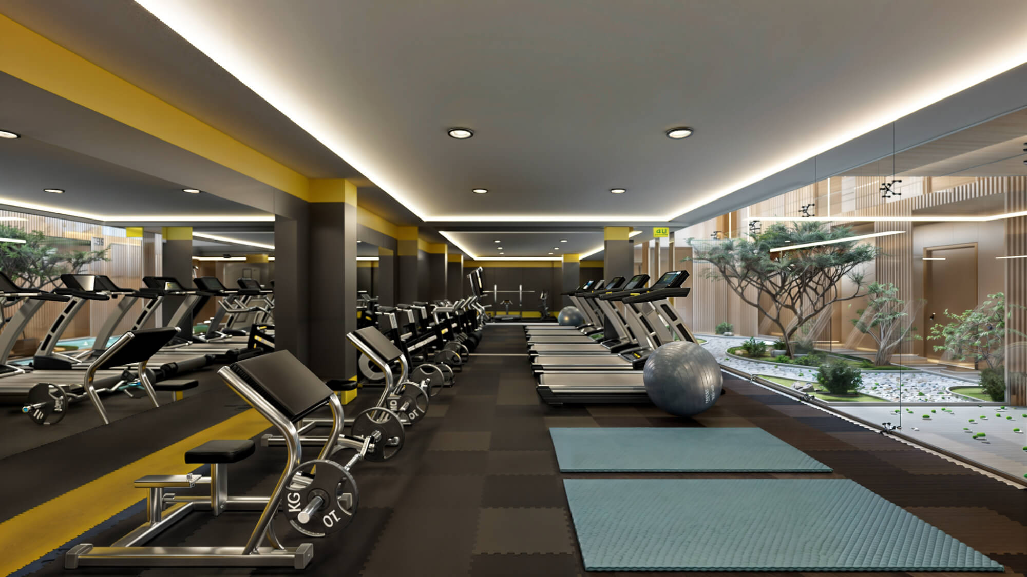 Apartment with terrace, golf course view, for sale in Playa del Carmen.