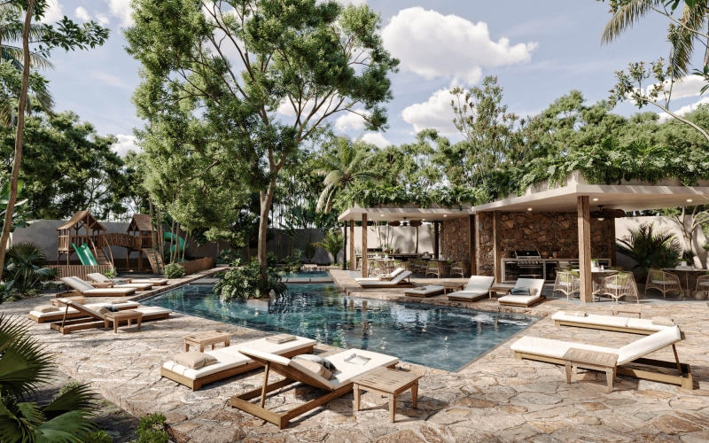 Condo with Garden, Pool, and Cenotes, for Sale, Region 10, Tulum.