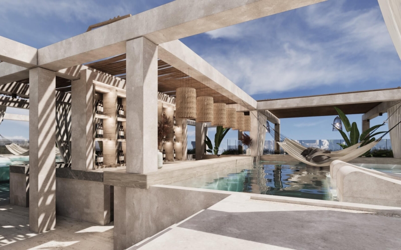 Condo with rooftop and pool, for sale, Downtown, Playa del Carmen.