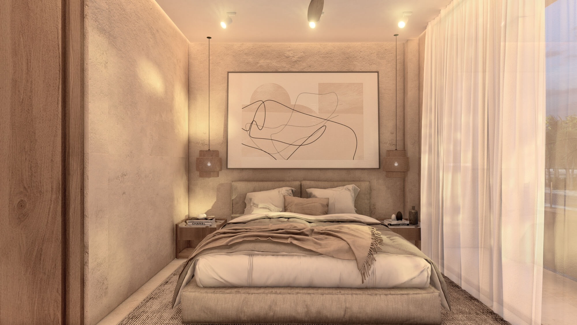 Apartment with lock off, terrace, cellar and laundry room, overlooking the forest, spa, sports courts, pool, jacuzzi, children&amp;#39;s club, in Cu