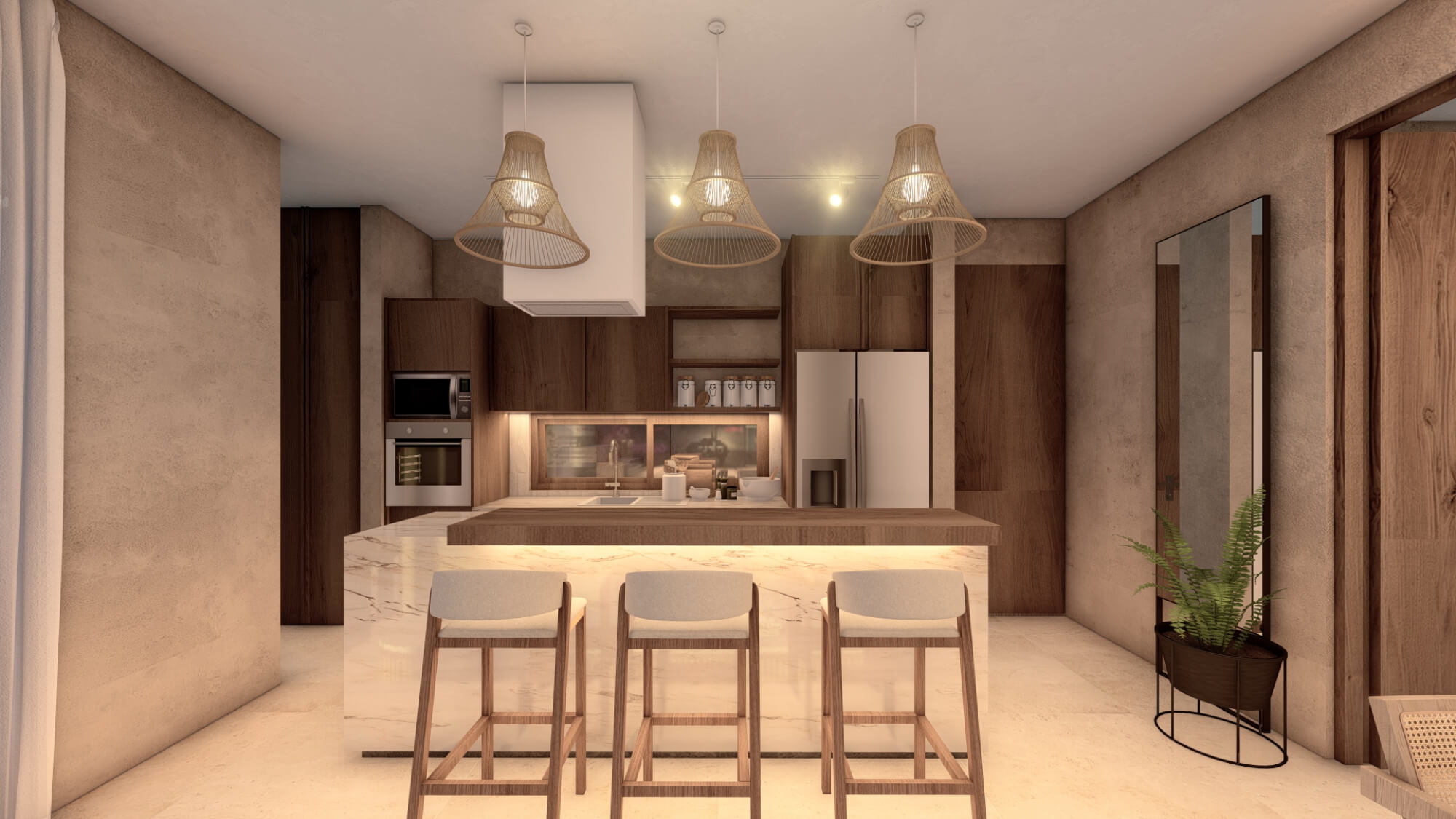 Apartment with lock off, terrace, cellar and laundry room, overlooking the forest, spa, sports courts, pool, jacuzzi, children&amp;#39;s club, in Cu