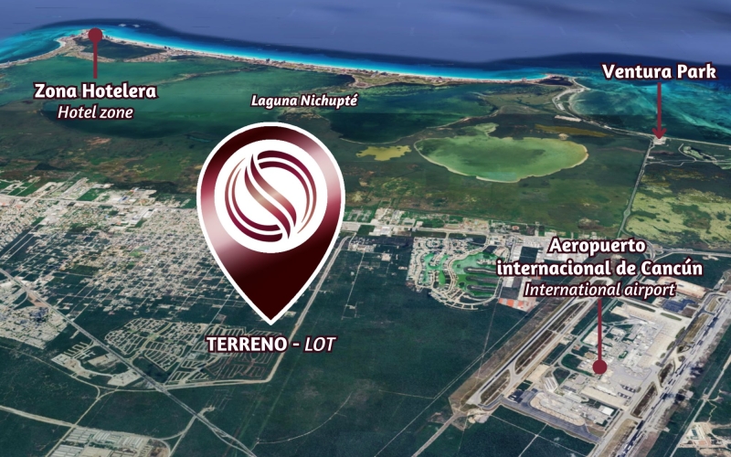 1,000 m&sup2; lot in the Metropolitan Area of Canc&uacute;n.