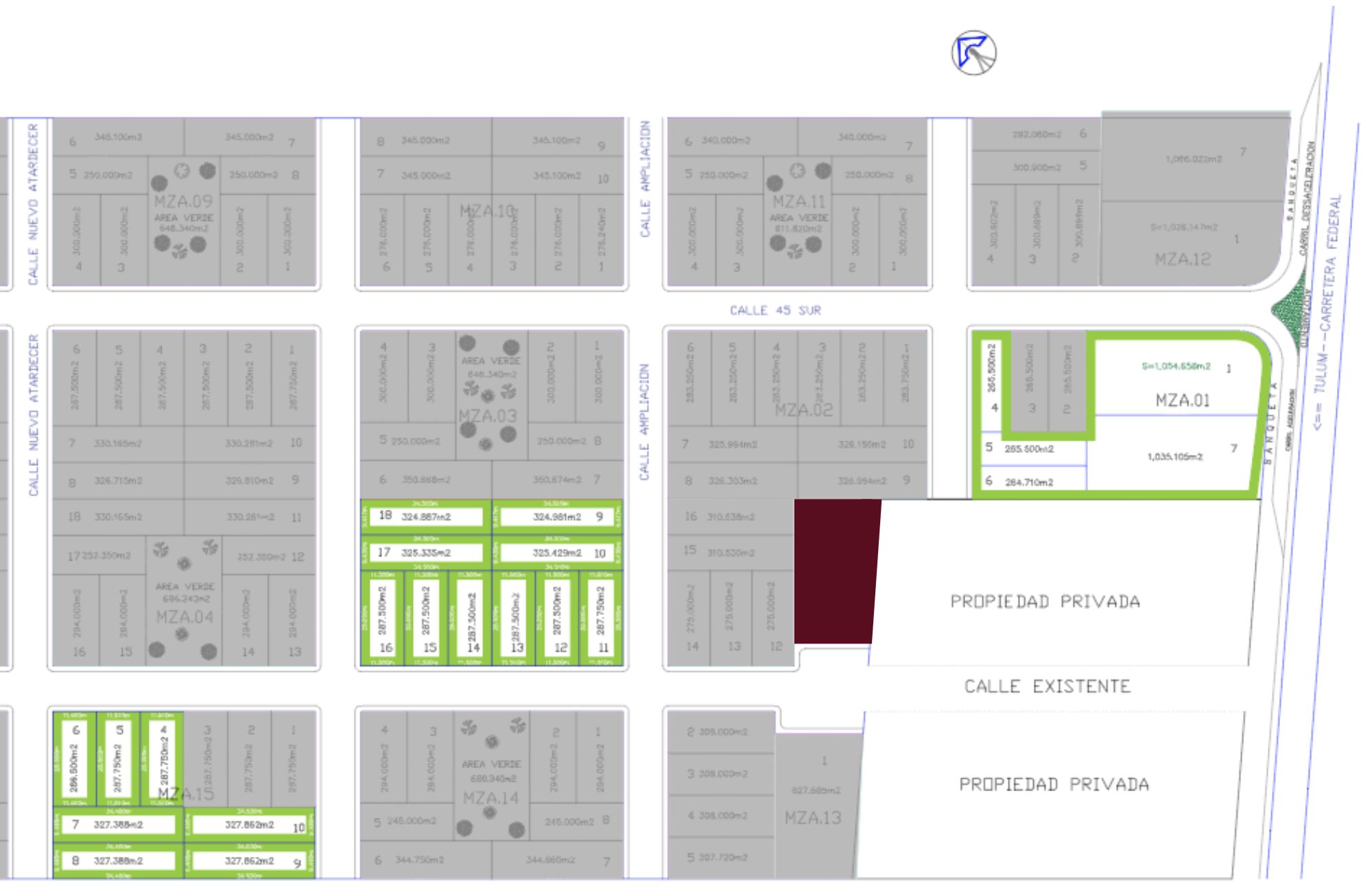636 m2 lot, in gated community with private cenote, for sale Playa del Carmen.