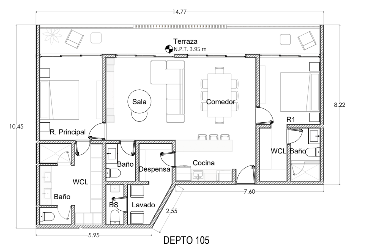 Departamento con terraza, jacuzzi, alberca con vista a la laguna, venta Cancun.