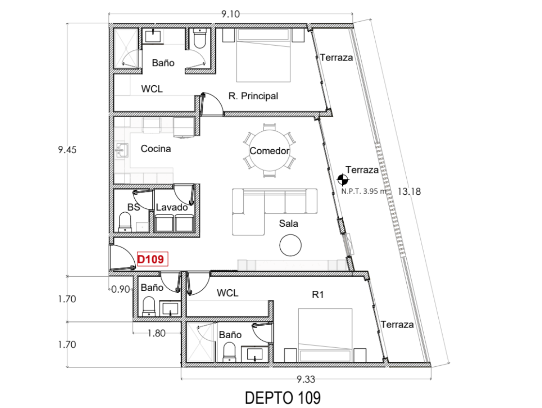Condo, panoramic views, terrace, service room for sale, Las Am&eacute;ricas Zone, Canc&uacute;n