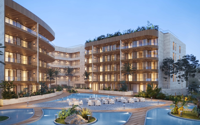 Condominium with terrace, rooftop, and pool for sale, Puerto Cancun, Cancun.