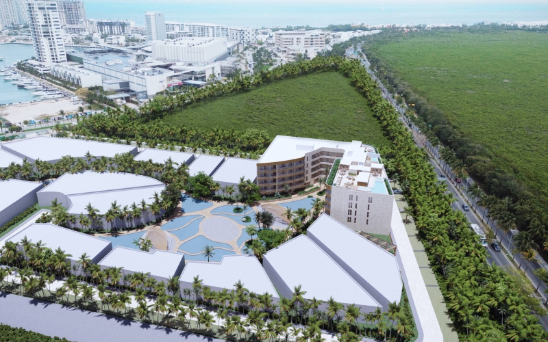 Condo with terrace, rooftop, and pool for sale, Puerto Cancun, Cancun.