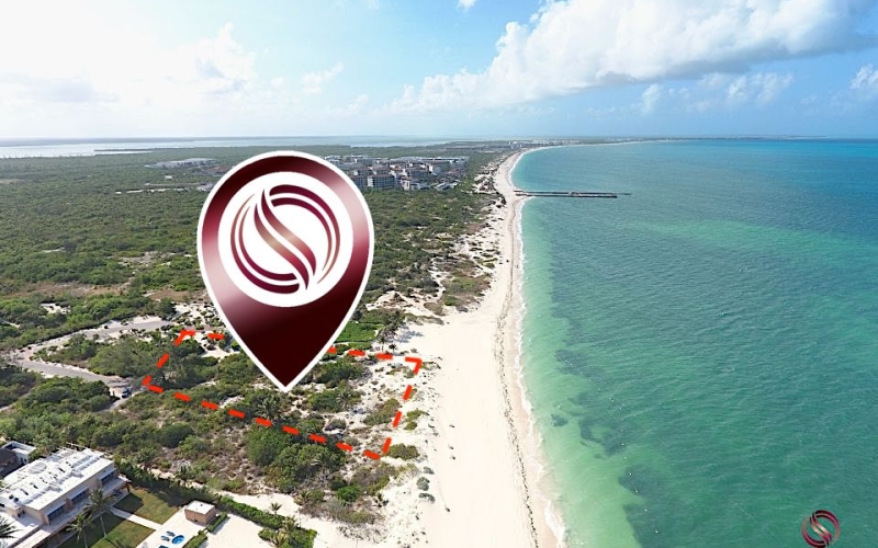 Lote de lujo frente al mar, en Residencial privado, venta, Playa Mujeres, Canc&uacute;n.
