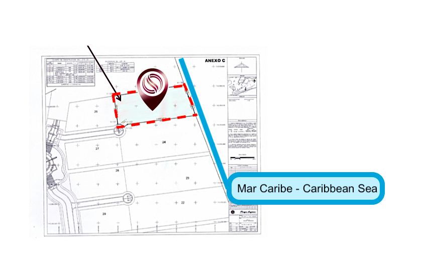 Lote de lujo frente al mar, en Residencial privado, venta, Playa Mujeres, Canc&uacute;n.