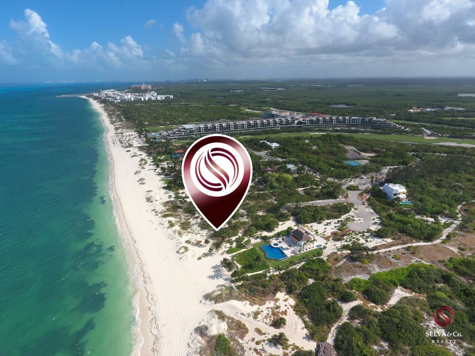Lote de lujo frente al mar, en Residencial privado, venta, Playa Mujeres, Canc&uacute;n.