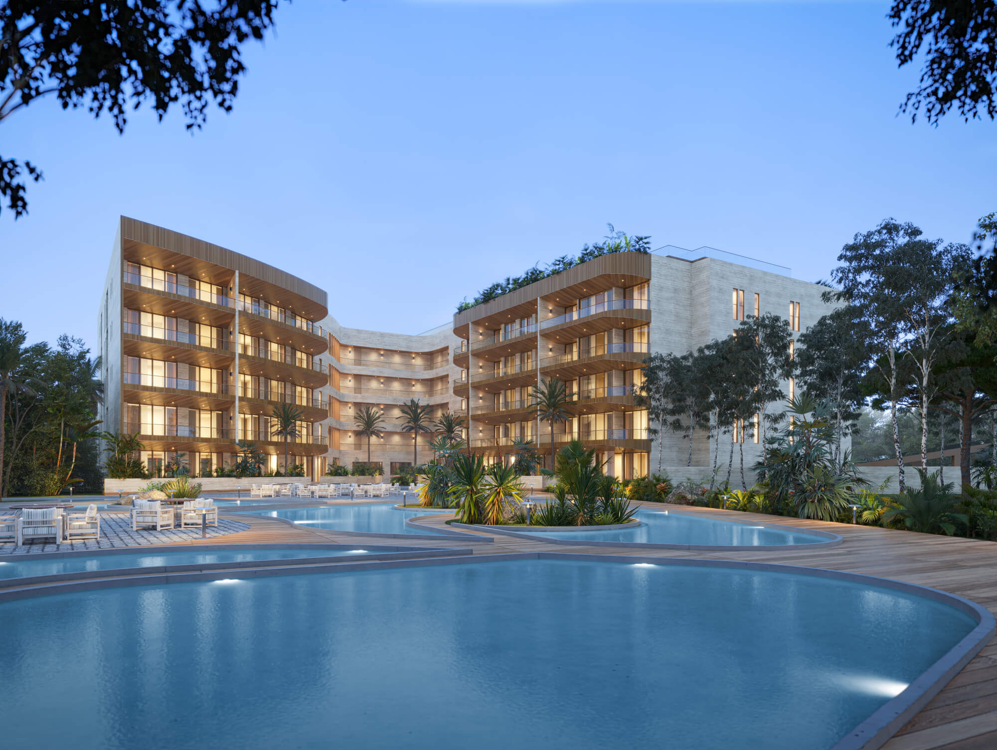 Villa con vista a la laguna y doble terraza, en venta, Parque Canc&uacute;n, Canc&uacute;n