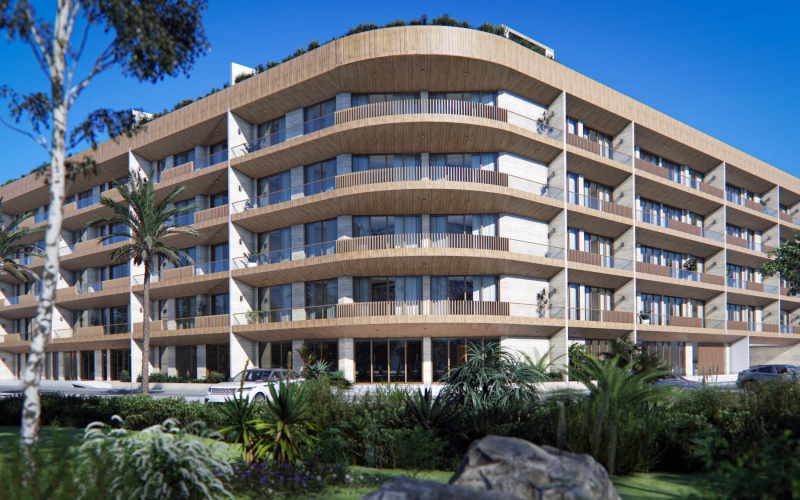 Condominio con alberca, terraza, simulador de golf, en venta, Puerto Cancun, Cancun.