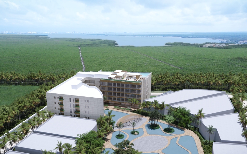 Condominio en venta, alberca, gimnasio, Puerto Cancun, Cancun.