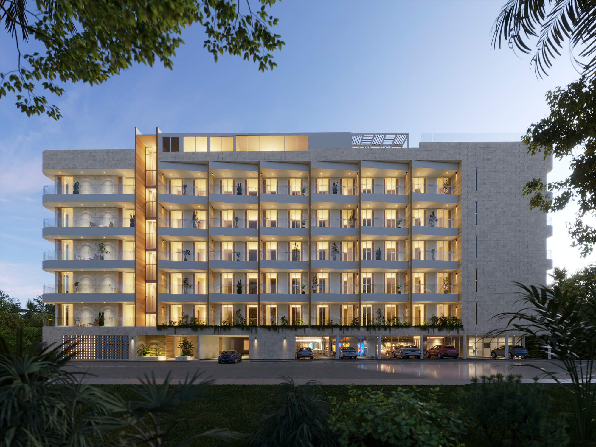 Departamento frente al mar con Jacuzzi privado, amueblado,  alberca y  Area de Coworking, pre- construcci&oacute;n,  Venta en Puerto Morelos.