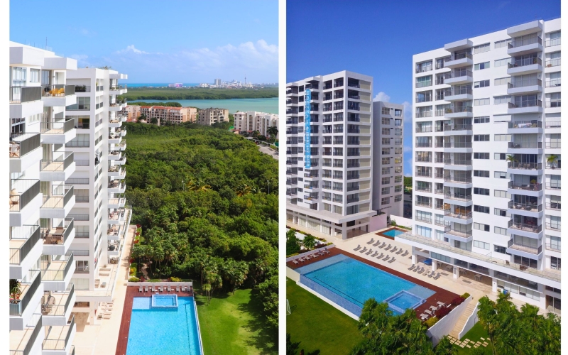 Condo with balcony, exclusive amenities for sale, Las Am&eacute;ricas Zone, Canc&uacute;n