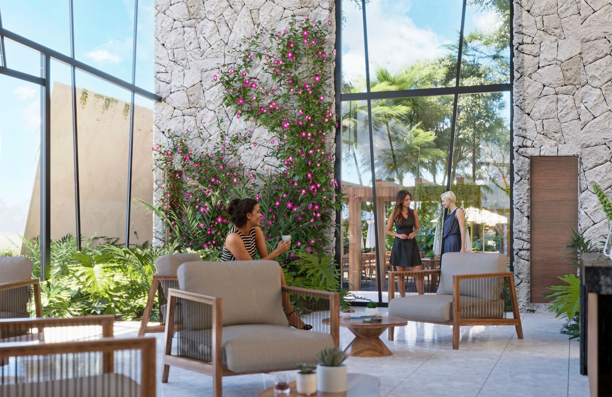 1 bedroom Penthouse with art walk, Boho style commercial area, green areas, 5 star hotel services in Tulum, sale.