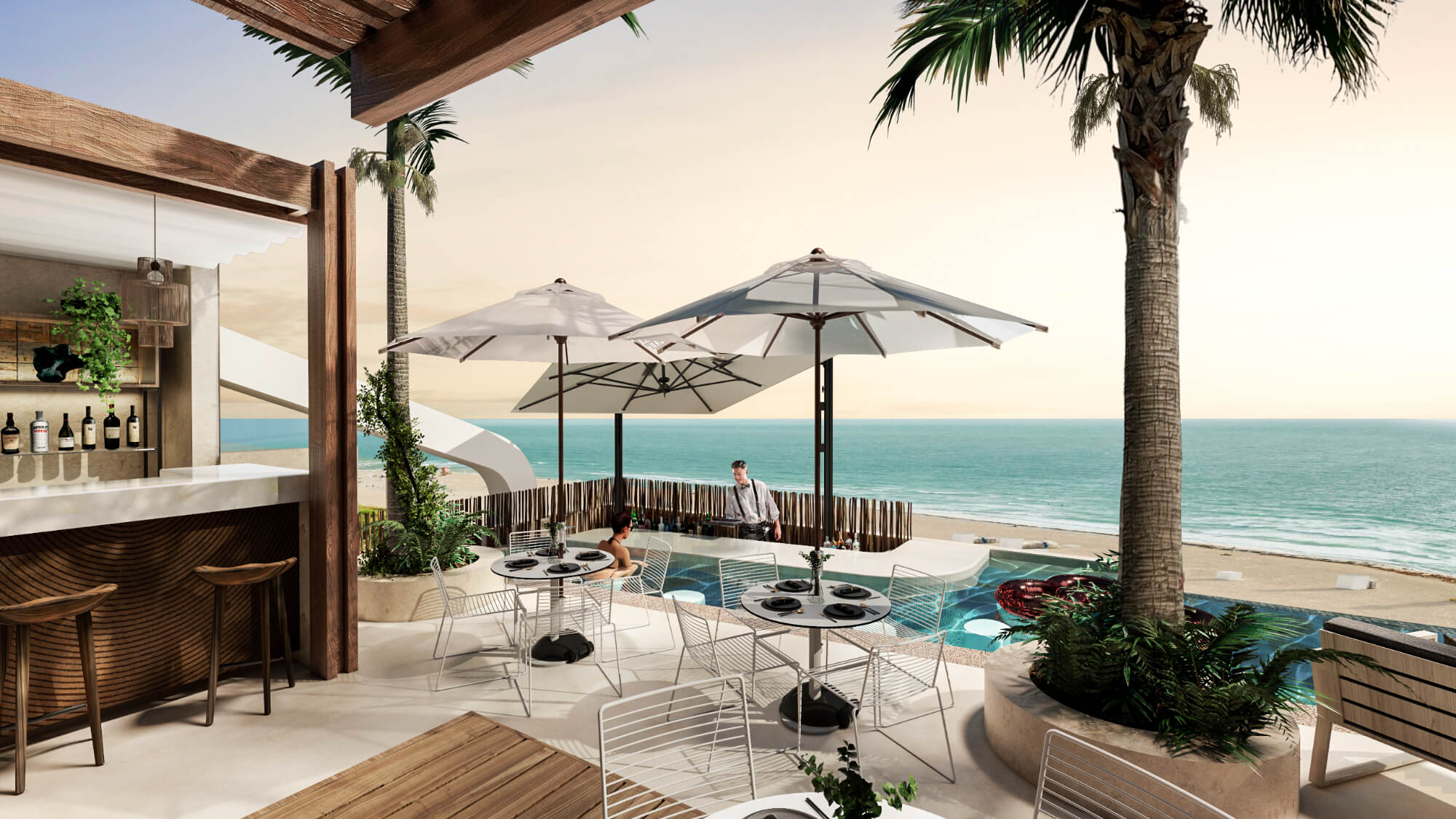 Estudio con vista al mar, quinto piso,&nbsp; en venta, Frente al mar, Puerto Morelos