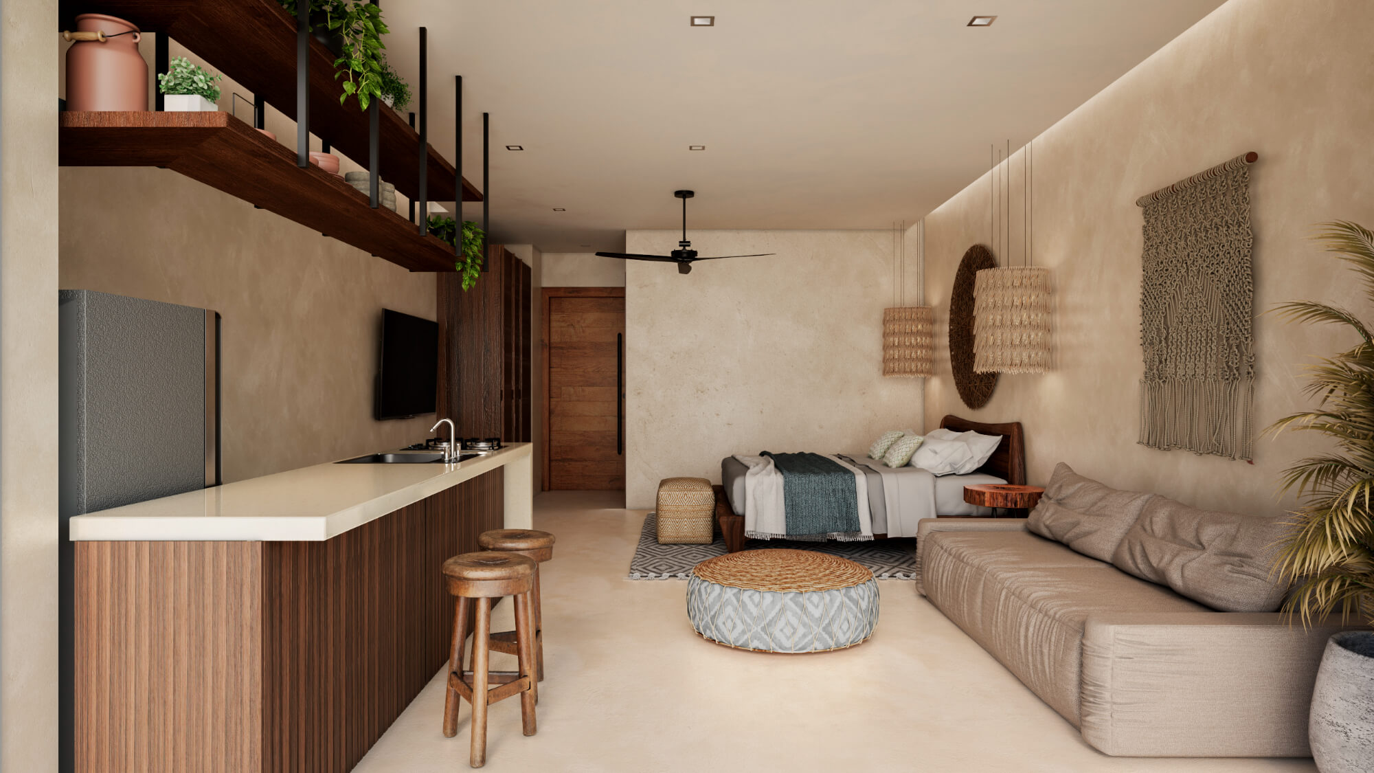 Estudio con vista al mar, quinto piso,&nbsp; en venta, Frente al mar, Puerto Morelos