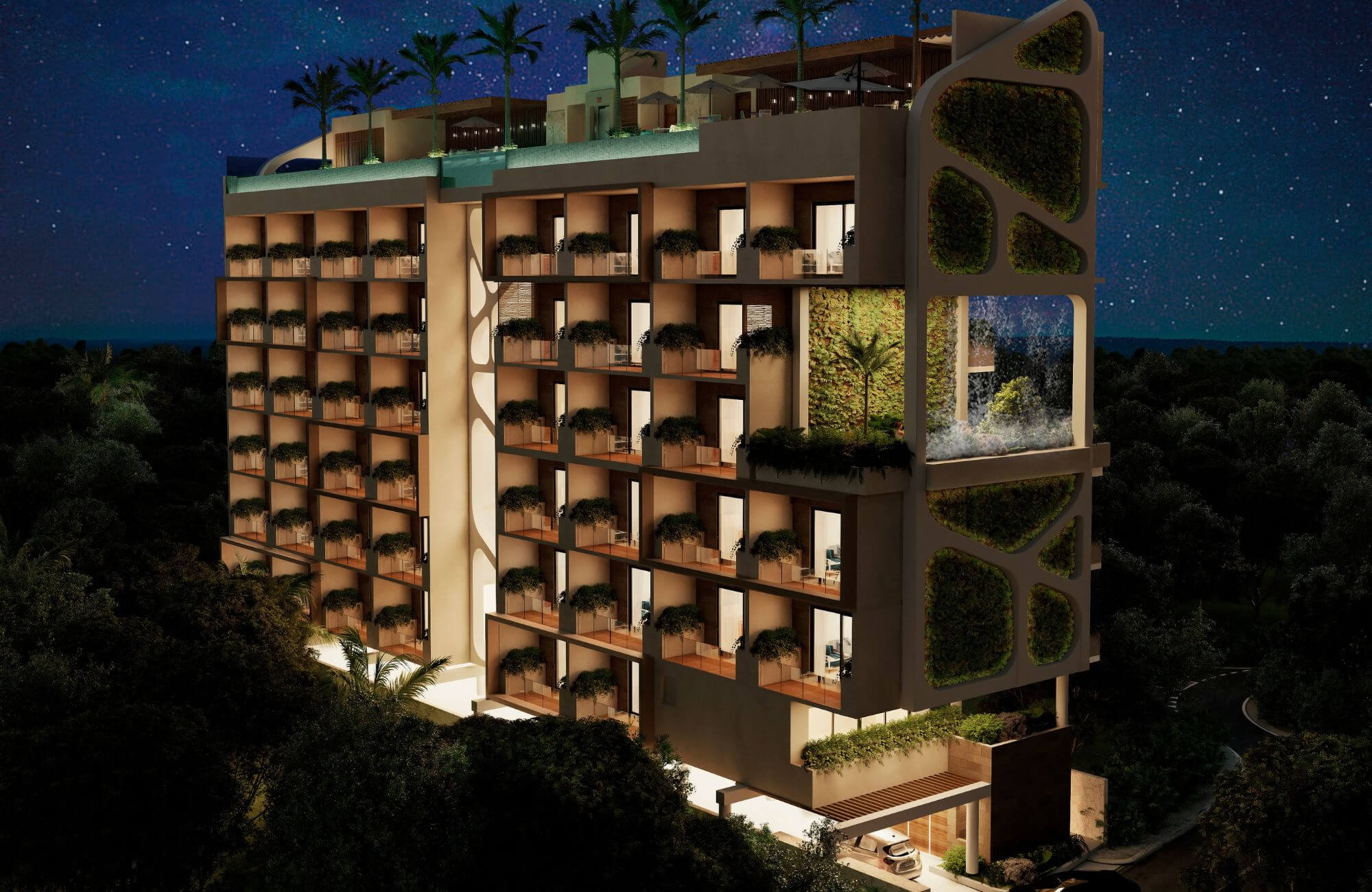 Estudio con vista al mar, quinto piso,&nbsp; en venta, Frente al mar, Puerto Morelos