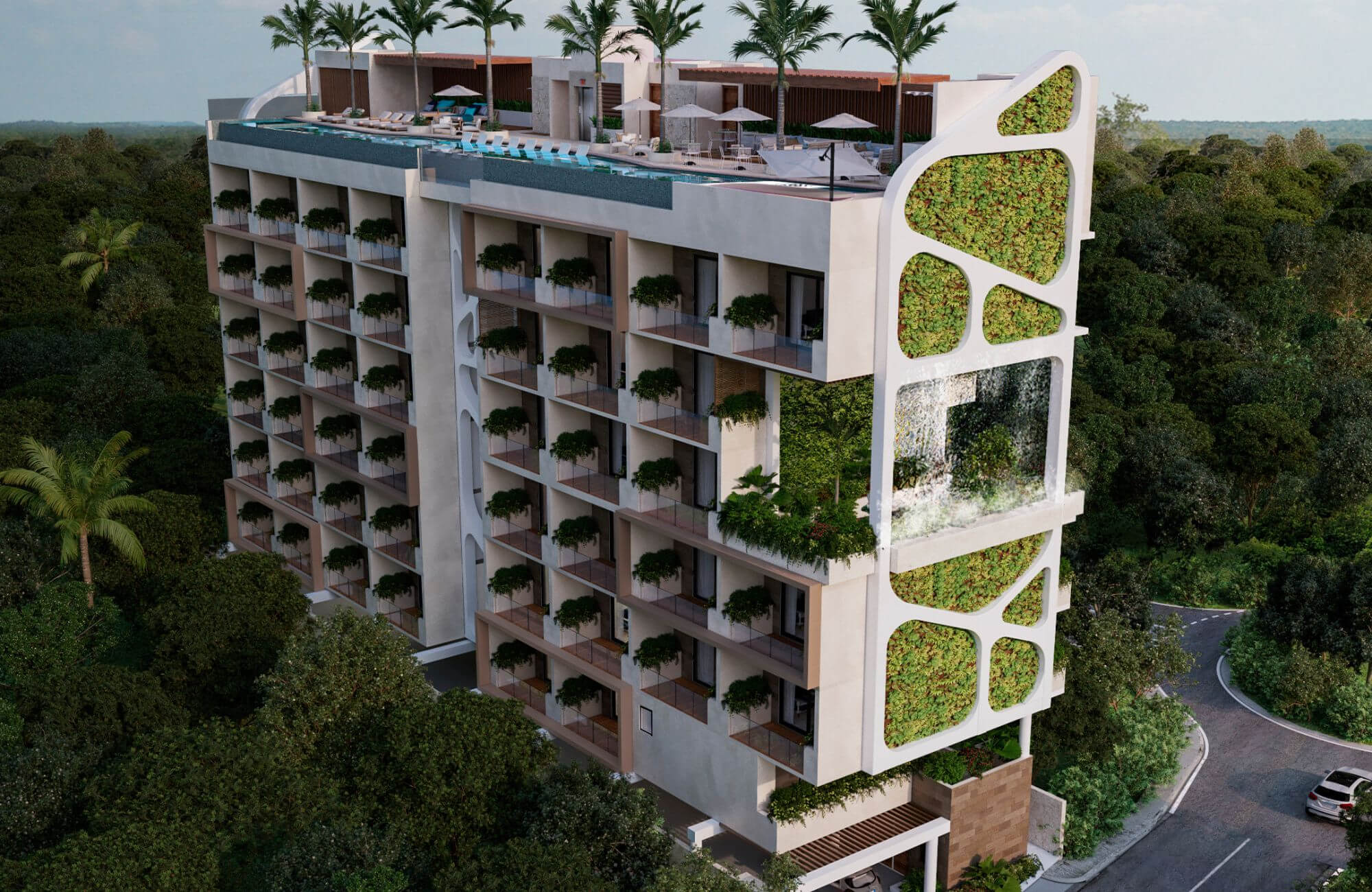 Estudio con vista al mar, quinto piso,&nbsp; en venta, Frente al mar, Puerto Morelos