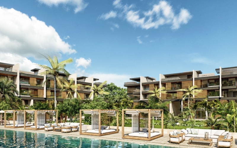 Departamento de lujo con terraza y alberca privada, en venta, Xcanat&uacute;n, M&eacute;rida.